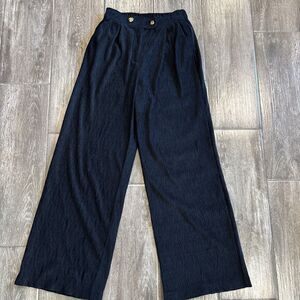 Frnch Paris Black Women’s Size Small Textured Wide Leg Pant